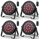 1 x RAW Customer Returns Pieces LED Par Spotlights APP Control 18 3W RGB Spotlight Stage Light with Aotu Sound Mode DJ Light Mixing Colors Disco Light for Party Band Shows Wedding Halloween Christmas - RRP €76.0