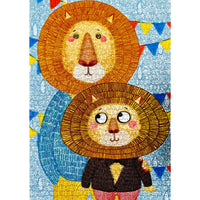 1 x Brand New JMbeauuuty Mini Puzzle 1000 Pieces for Adults - Lion Father and Little Lion - Portable Puzzle 42x30cm - RRP €19.2