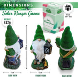 1 x RAW Customer Returns THE ENCHANTED GARDEN Outdoor Ranger Gnome Statue, Outdoor Resin Figurine, Solar Powered LED Lights for Patio Lawn Decoration - RRP €29.6