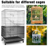 3 x RAW Customer Returns Shappy Extra Large Adjustable Bird Cage Cover Seed Feather Catcher Bird Cage Nylon Net Cover Soft Airy Skirt Protector for Parrot Parakeet Macaw White  - RRP €41.25