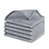 1 x Brand New WEREY Multi-Purpose Wire Dish Towels for Wet and Dry, Double-Layer Reusable Dishcloths, Wire Dish Towel for Sinks, Cutlery, Kitchen Pots and Pans. 5 Pieces  - RRP €20.4