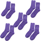 1 x Brand New LERTREEUK 5 Pairs Women s Fleece Socks Purple  - RRP €22.8