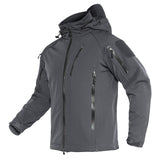 1 x RAW Customer Returns TACVASEN Men s Softshell Jacket Lined Breathable Bike Fishing Jacket Fleece Multi-Pockets Warm Winter Jacket XXL, Dark Grey  - RRP €72.98