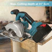 1 x RAW Customer Returns Brushless mini circular saw, hand circular saw for Makita 18V battery with 4 saw blades 125mm , copper motor can cut diagonally 0-8000RM min multifunctional saw for woodworking - RRP €77.64