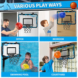 8 x Brand New Mini Basketball Hoop Indoor for Children - Gift for Boys 6 8 10, Mini Basketball Hoop Room with 4 Basketballs, Basketball Hoop Door Set, Sports Toy Gift for Boys Outdoor Indoor Purple  - RRP €212.48