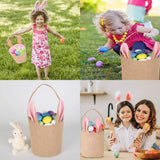 2 x RAW Customer Returns YGCHEN Easter bag jute bag rabbit children s Easter nests to fill Easter baskets gift bags candy bag with rabbit ears for Easter eggs, cookies, candies - RRP €30.22