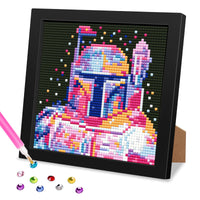 1 x Brand New MOGTAA Soldier Star Wars Diamond Painting Kits for Kids with Frame, Cartoon 5D Diamond Embroidery Complete Kit with Frame, Cartoon DIY Diamond Art, for Home Decor 18x18cm - RRP €19.2