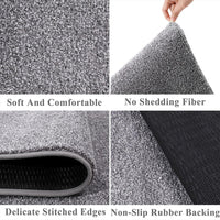 1 x RAW Customer Returns SHACOS Long Carpet Runner Hallway Non-Slip 60x240cm Grey Carpet Runner Washable Hallway Carpet Bedside Rug Bedroom Soft Entrance Carpet Indoor Long Corridor Carpet Runner for Hallway, Living Room - RRP €45.07