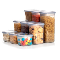 1 x RAW Customer Returns BOAA Fresh 6 piece storage jars with lid set, storage box with lid kitchen set, 6x 1900 milliliter storage jar sets, storage jar, storage container storage kitchen kitchen organizer - RRP €21.07