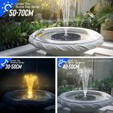 1 x RAW Customer Returns Solar Fountain 2023 Upgrade 3.5W Solar Fountain for Outdoor, 1800mAh Solar Fountain with Remote Control, 11 LED Lights, 8 Fountain Styles, Solar Fountain for the Garden, Bird Bath, DIY Water Feature - RRP €34.6