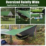 1 x RAW Customer Returns Hammock with mosquito net and 3m 3m tarpaulin travel camping hammock outdoor hammock 240kg load capacity ultralight breathable for outdoor, hiking, 290cm x 140cm - RRP €44.06