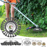 8 x RAW Customer Returns Huarsion weed brush, wild weed brush brush cutter brush cutter wire brush brush cutter round brush steel brush weed trimmer joint brush for effective weed removal lawn trimmer - RRP €129.04