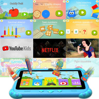 1 x RAW Customer Returns Ascrecem children s tablet 7 inch Android tablet for children with WiFi dual camera Bluetooth, parental controls, quad core, 2GB 32GB ROM, toddler children s tablet from 3-14 years for girls boys Youtube Google Play - RRP €59.99