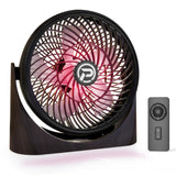 1 x RAW Customer Returns COMLIFE 8 inch table fan with remote control, USB powered desk fan with RGB mood light, 3 speeds, 3 timers, 360 rotation, USB fan for office, dorm, motorhome, no battery - RRP €22.18