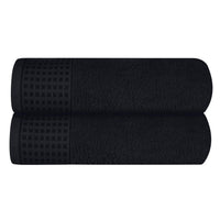 2 x RAW Customer Returns GLAMBURG Cotton 2 Pack Oversized Bath Towels 100 x 150 cm, Large Bath Towels, Ultra Absorbent, Compact, Eco-Friendly and 100 Recyclable, Quick Drying and Lightweight Towel Black - RRP €47.46