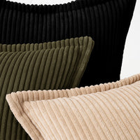 1 x RAW Customer Returns MIULEE Corduroy Cushion Cover Soft Cushion Cover Decorative Sofa Cushions Square Throw Pillows Modern Decorative Pillowcase Striped Pillowcases for Living Room Bedroom 2 Pieces 40 x 40 cm, Black - RRP €19.66