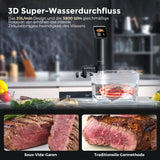 1 x RAW Customer Returns KitchenBoss Wifi Sous Vide Roner G330 WLAN Professional Kitchen Roner, 40-90 Low Temperature Cooking, TFT, Silent, 1100W, IPX7 Waterproof, APP - RRP €179.99