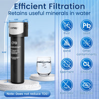 1 x RAW Customer Returns Vortopt under-sink water filter system with dedicated tap, NSF ANSI 42 certified, 70,000 liter water filter drinking water, reduce 99.99 lead, chlorine, bad taste, Q6-C2 - RRP €49.99