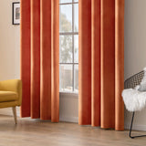 1 x RAW Customer Returns MIULEE Orange Yellow Velvet Curtain with Eyelets, Beautiful Soft Velvet Curtains Short for Bedroom Living Room, 2 Pack Velvet Curtains Short Opaque Each 160 cm Long, Thick Velvet Thermal Curtain Winter - RRP €42.0