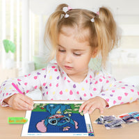 1 x Brand New RICUVED Stitch Diamond Painting Children Set with Frame, 5D DIY Diamond Painting Pictures, 5d Anime Diamond Painting with Frame Creative Gifts for Girls Home Wall Decor 18 x 18 cm - RRP €20.4