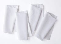 1 x RAW Customer Returns Encasa cotton fabric napkins Set of 12 Size 43x43 cm White solid color Machine washable - RRP €27.6