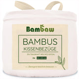 1 x RAW Customer Returns Bamboo Pillowcases White - 65x65 cm Soft and Fine Touch 2 x Pillowcase Anti-mite Pillowcases Breathable Fabric Pillow Case Cushion Covers Bambaw - RRP €25.98