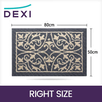 1 x RAW Customer Returns DEXI indoor doormat 50 x 80 cm, dirt trapper mat non-slip washable entrance carpet, doormat foot mats front door for entrance, hallway, garden, indoor, pet dark gray  - RRP €24.99