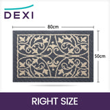 1 x RAW Customer Returns DEXI indoor doormat 50 x 80 cm, dirt trapper mat non-slip washable entrance carpet, doormat foot mats front door for entrance, hallway, garden, indoor, pet dark gray  - RRP €24.99