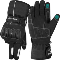 1 x RAW Customer Returns WESTWOOD FOX Motorcycle Gloves Thinsulate Waterproof Gloves Winter Thermal Men Riding Windproof Scooter Motorsport Touchscreen Warm Summer Black, L  - RRP €21.99