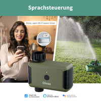 1 x RAW Customer Returns Diivoo watering computer WiFi, smart watering computer with time and frequency watering function, garden watering timer with app control for duration and rain delay for lawn - RRP €51.42