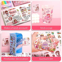 9 x Brand New 100 Sheets Kawaii Stickers,Cartoon Stickers Cute Stickers,10 Pieces Acrylic Keychain Blanks,PET Transparent Scrapbooking Stickers,for Journal,DIY Crafts,DIY Scrapbook Album - RRP €183.6