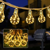 1 x RAW Customer Returns Joomer Solar Fairy Lights Outdoor, 7.5M 16 Bulbs LED Solar Fairy Lights Outdoor Weatherproof 8 Modes Vintage Hemp Rope Warm White Outdoor Fairy Lights for Garden Party Wedding Pavilion Balcony - RRP €24.21