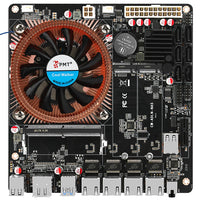 1 x RAW Customer Returns N100 NAS Motherboard, NAS Mainboard, Mini ITX Mainboard with Inter N00, 4 i226 2.5G LAN 6 SATA3.0 1 DDR5 2 M.2 NVMe 3.0x1, Mini ITX Board with Cooler - RRP €200.68