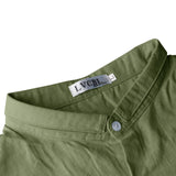 1 x RAW Customer Returns LVCBL Men s Autumn Winter Shirt Linen Shirt Leisure Lightweight Linen Shirt for Men Army Green M - RRP €22.79