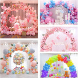 1 x RAW Customer Returns Q-WOOFF Balloon arch, balloon arch frame, 3 m balloon garland in free size, for decorating birthdays, weddings, gender reveal party decoration, reusable for indoor and outdoor use - RRP €29.99