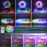 1 x RAW Customer Returns 5m WiFi COB RGB LED Strip Light, 12V RGB IC Dimmable, High Density COB LED Strip Light, 720 LED M, App Control, DIY Color Changing, Compatible with Alexa Google Home - RRP €59.99