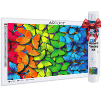 14 x Brand New ARTDOT 5D Diamond Painting Kit for Adults, Licensed DIY Full Diamond Butterfly Diamond Painting Canvas Embroidery Painting 33x66cm  - RRP €166.46