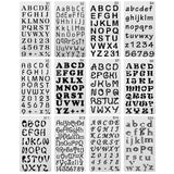 1 x RAW Customer Returns QINREN 12 pieces letter stencil letter templates stencil for DIY scrapbook, painting, drawing, craft accessories, 17.8 10.2 cm - RRP €6.04