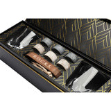 1 x RAW Customer Returns Whiskey Stones Gift Set - 6 Handcrafted Premium Granite Stones, 2 Exceptional Crystal Glasses, Hardwood Presentation and Storage Tray, Elegant Gift Box with Gold Foil - RRP €49.98