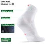 1 x RAW Customer Returns DANISH ENDURANCE Cycling Socks Quarter for Men Women 3 Pairs White, EU 35-38  - RRP €19.1