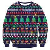 1 x RAW Customer Returns Freshhoodies Christmas Sweater with Lighting Unisex Funny Christmas Tree Knitted Pattern Jumper Ugly Autumn Winter Long Sleeves Reindeer Christmas Knitted Jumper Christmas Sweater XL - RRP €39.31