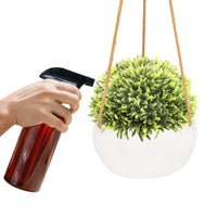 1 x RAW Customer Returns BELLE VOUS hanging pot for plants made of ceramic white for indoor outdoor - hanging flower pot 69cm -flower pot ceramic hanging plants pot flower pots for hanging with rope as decoration in the garden wall decoration - RRP €32.69