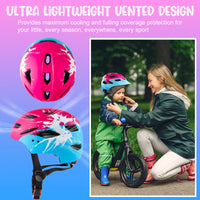 1 x RAW Customer Returns RaMokey bicycle helmet children, bicycle helmet with light for children, lightweight children s helmet with adjustable dial for girls and boys 48-56CM from 3-13 years red blue  - RRP €35.99