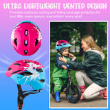 1 x RAW Customer Returns RaMokey bicycle helmet children, bicycle helmet with light for children, lightweight children s helmet with adjustable dial for girls and boys 48-56CM from 3-13 years red blue  - RRP €30.85