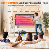 1 x RAW Customer Returns SUDOTACK Karaoke Machine with 2 Wireless Microphones, Bluetooth Speaker Box with Bass Treble Adjustment, for Party, Outdoor, Wedding, Church, Picnic, Gift, Adults Children, Black - RRP €109.99