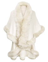 1 x RAW Customer Returns ZLYC Women Winter Faux Fur Elegant Stole Shawl - RRP €55.99