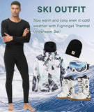 1 x Brand New Figninget Thermal Underwear Men s Thermal Undershirt Men s Warm Underwear Men s Winter Underwear Men s Ski Underwear Men s Thermal Underwear Men Black 2XL - RRP €27.6