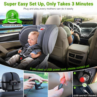 1 x RAW Customer Returns Rohent Baby Car Camera HD 1080P Baby Car Mirror 5 Minutes Easy Installation Crystal Night Vision Travel Safety Kit for Toddlers Rohent N06 - RRP €58.35