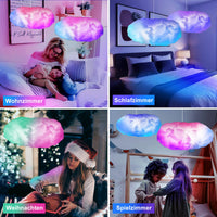 1 x RAW Customer Returns Lichaser 60cm RGB Rainbow Cotton LED Cloud Light, Cool Dimmable Decorative Lights LED Cloud Lights with Bluetooth APP and 2.4G Remote Control for Rooms, Bedroom Decoration 60cm., RGB IC  - RRP €32.99