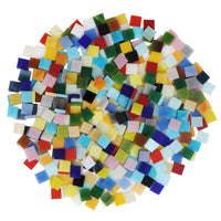 1 x RAW Customer Returns Belle Vous Mosaic Tile Mixed Colors Stained Glass 700 Pieces 500 g 1 x 1 cm - Mosaic Kit of Assorted Square Tiles Home Decoration, Photo Frames, Flower Pots, Crafts - RRP €23.99